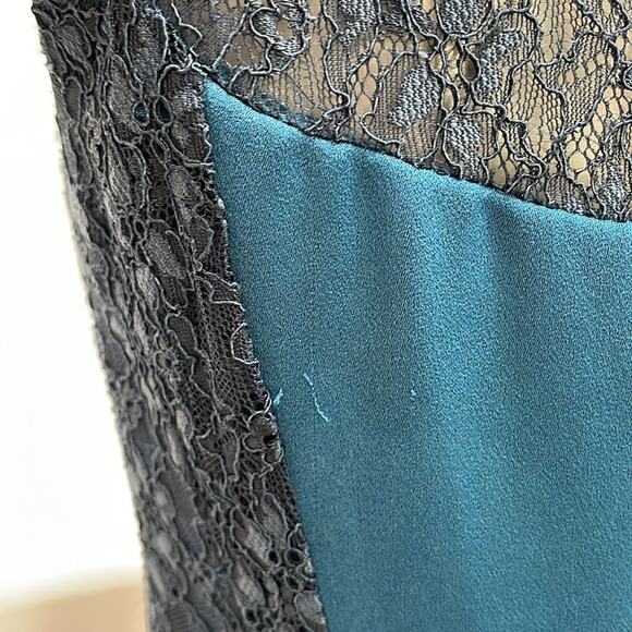 Nanette Lepore Empress Sheath Dress Lace Accent in Aegean Color Size 4 NWT - Picture 12 of 14